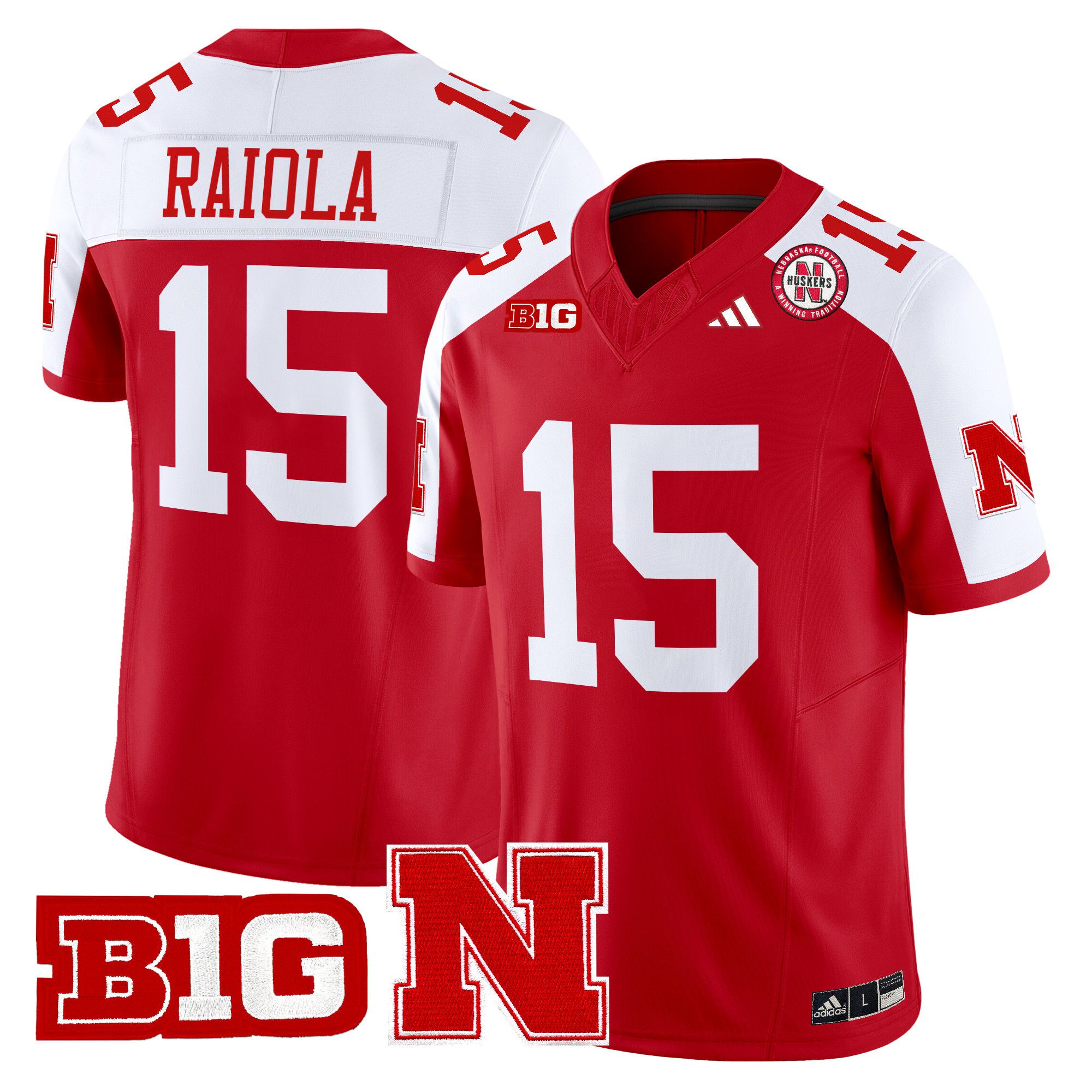 Men Nebraska Cornhuskers #15 Raiola Red 2024 Vapor Limited NCAA Jersey->ncaa teams->NCAA Jersey